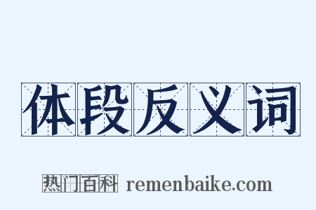 体段反义词是什么意思的图片